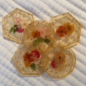 Lucite Resin Retro Coasters
